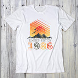 Vintage 1986 Birthday Shirt, 40th Birthday Gift, Limited Edition 1986 T-Shirt, Retro Sunset Mountain Tee