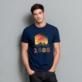 Vintage 1986 Birthday Shirt, 40th Birthday Gift, Limited Edition 1986 T-Shirt, 40 Years of Being Awesome, Retro Sunset M
