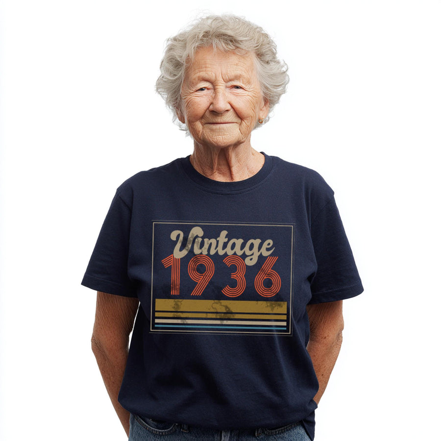 Vintage 1936 Shirt, 90th Birthday Gift, Retro 1936 T-Shirt, Classic Year Tee, Born in 1936, Unisex Vintage Shirt