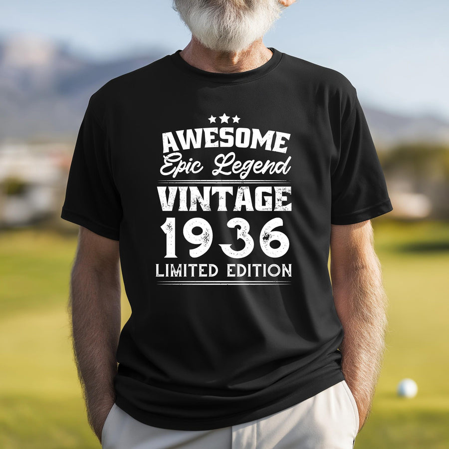90th Birthday Shirt 1936, Vintage 1936 T-Shirt, Awesome Epic Legend Gift, Limited Edition, Born in 1936, Unisex Tee