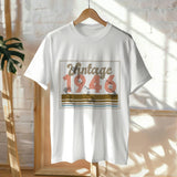 Vintage 1946 Shirt, 80th Birthday Gift, Born in 1946 T-Shirt, Retro Vintage Tee, Classic Year Shirt, Unisex