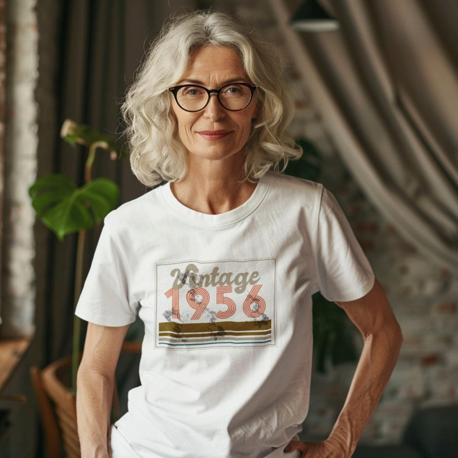 Vintage 1956 Shirt, 70th Birthday Gift, Born in 1956 T-Shirt, Retro Vintage Tee, Classic Year Shirt, Unisex