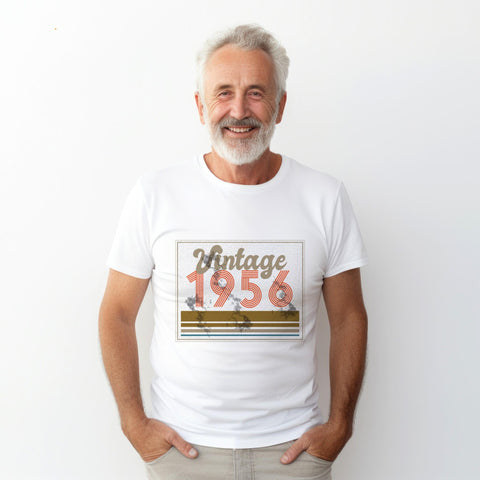 Vintage 1956 Shirt, 70th Birthday Gift, Born in 1956 T-Shirt, Retro Vintage Tee, Classic Year Shirt, Unisex
