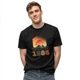 Vintage 1986 Birthday Shirt, 40th Birthday Gift, Limited Edition 1986 T-Shirt, 40 Years of Being Awesome, Retro Sunset M