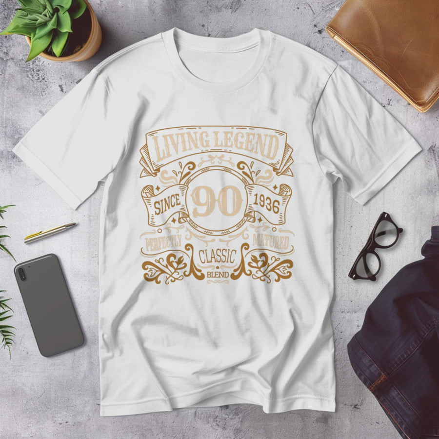 90th Birthday Shirt 1936, Living Legend Since 1936, Vintage Gift, Classic Unisex Tee