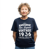 90th Birthday Shirt 1936, Vintage 1936 T-Shirt, Awesome Epic Legend Gift, Limited Edition, Born in 1936, Unisex Tee