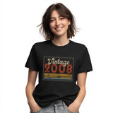 Vintage 2008 T Shirt, 18th Birthday Gift, Born 2008 Tee, Retro Birthday Shirt, Unisex Gift for 18 Year Old