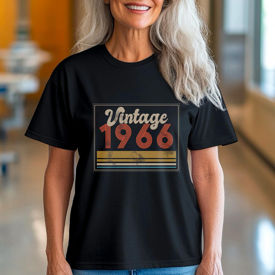 Vintage 1966 Shirt, 60th Birthday Gift, Born in 1966 T-Shirt, Retro Vintage Tee, Classic Year Shirt, Unisex