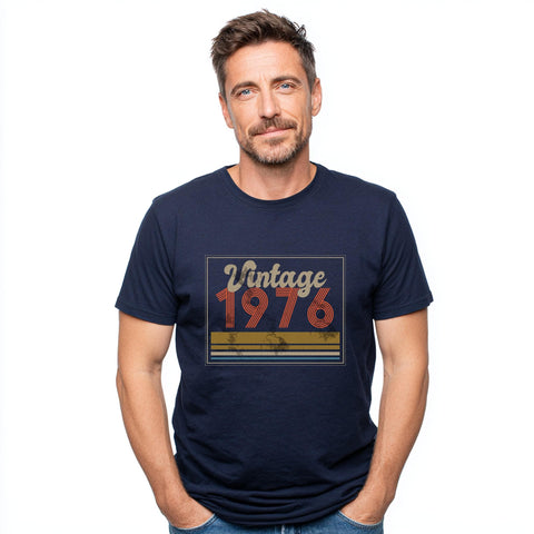 Vintage 1976 T Shirt, 50th Birthday Gift, Born 1976 Tee, Retro Birthday Shirt, Unisex Gift for 50 Year Old