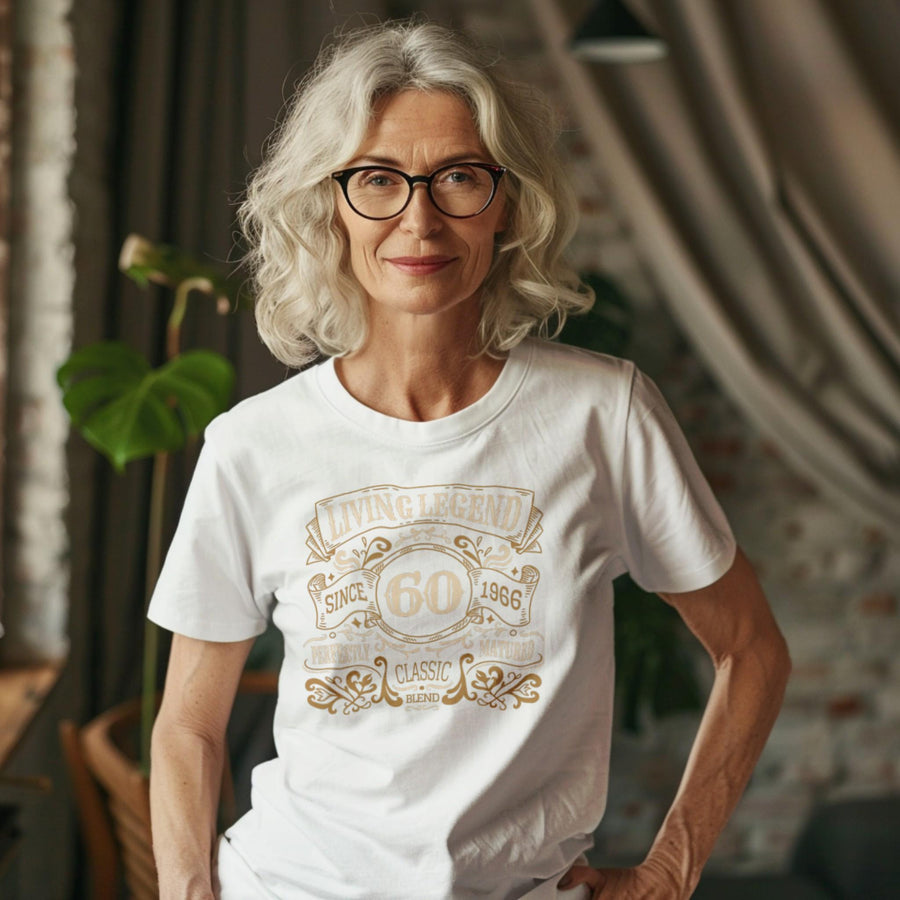 60th Birthday Gift 1966, Living Legend Since 1966 Shirt, Born in 1966 Tee, Vintage 1966 T-Shirt, Classic Birthday Gift