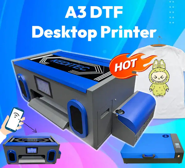 Desktop DTF Printer 30cm | 1 Print Heads F1080 | 5 Colours | KEDITEC by DTF.UK