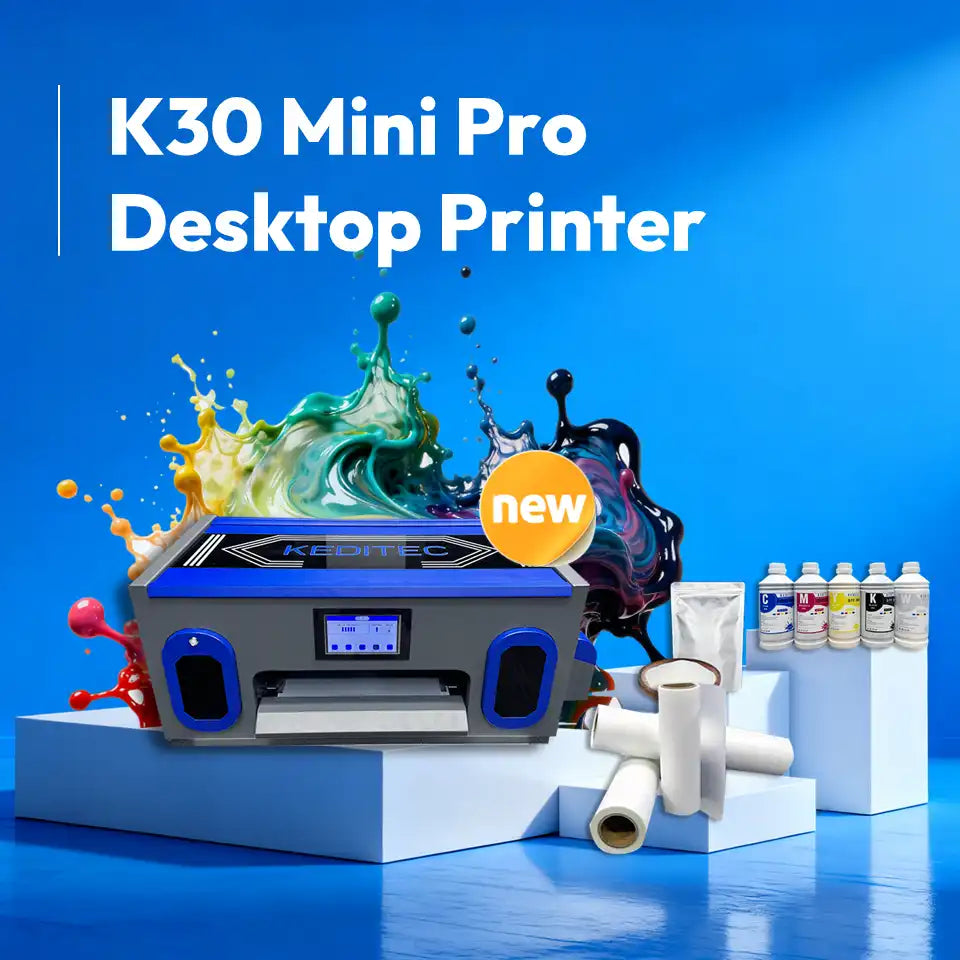 Desktop DTF Printer 30cm | 1 Print Heads F1080 | 5 Colours | KEDITEC by DTF.UK