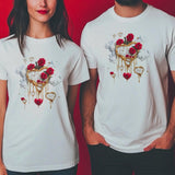 Dali-Inspired Heart T-Shirt – Melting Hearts and Roses Art