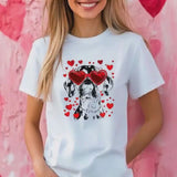 Valentines Dog T-Shirt – Funny Dog Lover Gift with Heart Sunglasses