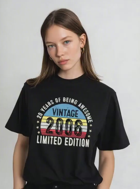 2006 20th Birthday T-Shirt | Funny 20th Gifts for Him and Her | Classic 20th T-Shirt for Men and Women