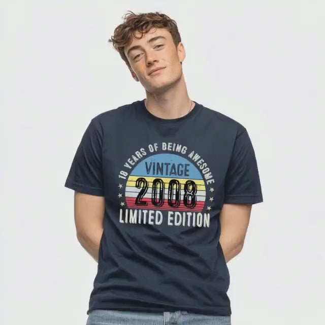 2007 18th Birthday T-Shirt | Funny 18th Gifts for Son, Gifts for Him | Classic 18th T-Shirt for Men