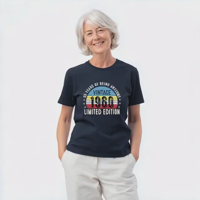 1960 65th Birthday T-Shirt | Funny 65th Gifts for Him, Gifts for Him | Classic 65th T-Shirt for Men