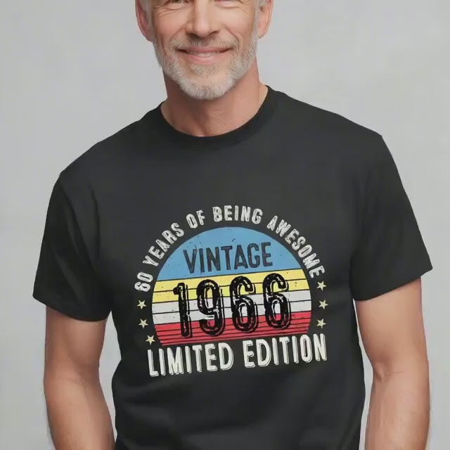 Vintage 1966 60th Birthday T-Shirt | Gift for Dad
