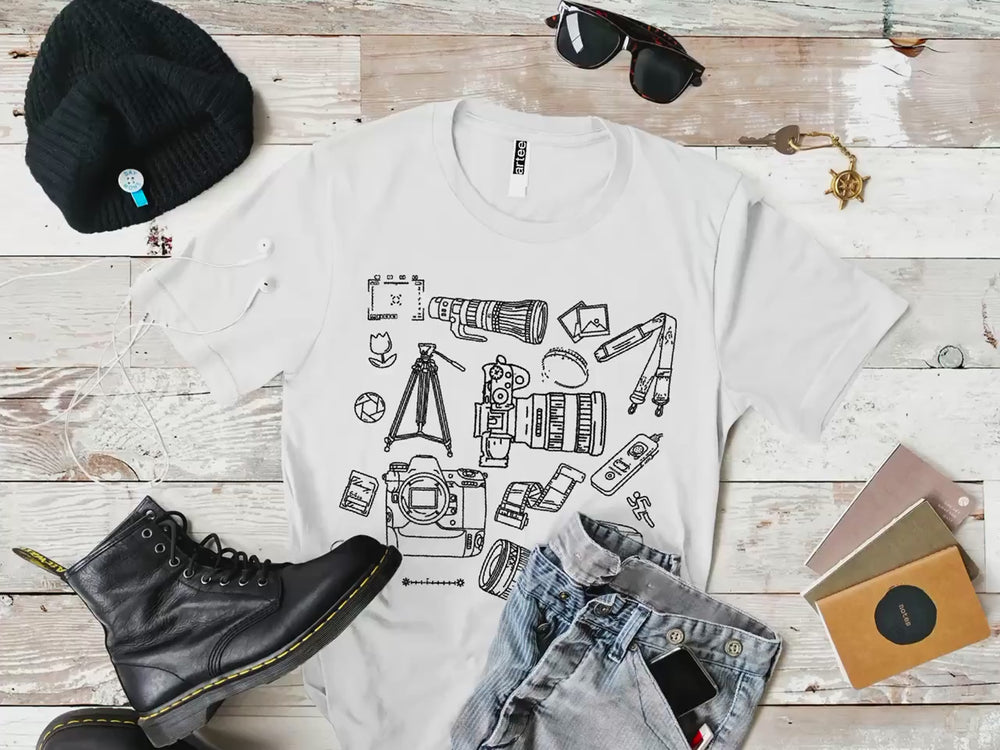 Photographer Shirt | Unique Gifts for Photography Enthusiasts, Travel Apparel & Accessories, Camera Lover Gift Ideas