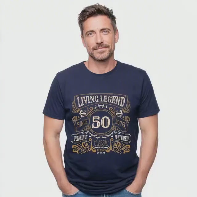 50th Birthday Shirt 1976, Living Legend Since 1976, Vintage Gift, Classic Retro Tee, Unisex