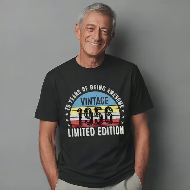 1956 70th Birthday T-Shirt | Funny 70th Gifts for Him and Her | Classic 70th T-Shirt for Men and Women