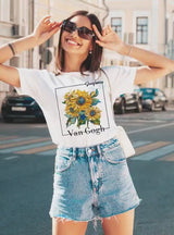 Van Gogh Sunflowers T‑Shirt – Vintage Sunflowers Art Tee for Men & Women, Vincent Van Gogh Painting Shirt