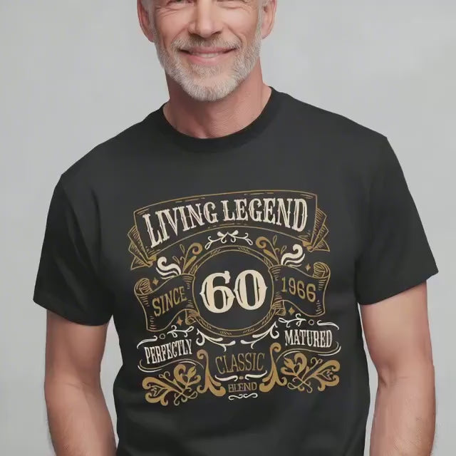 60th Birthday Gift 1966, Living Legend Since 1966 Shirt, Born in 1966 Tee, Vintage 1966 T-Shirt, Classic Birthday Gift