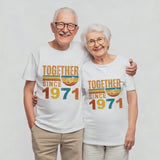 55th Anniversary Couple Shirts, Emerald Wedding Gift, Married Since 1971