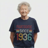 Awesome Since 1936 T-Shirt | Vintage Birthday Gift for Men and Women