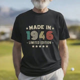1946 80th Birthday T-Shirt | Funny 80th Gifts for Him and Her | Classic Birthday Shirt for Men and Women