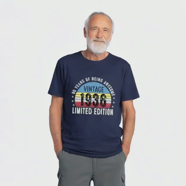 90th Birthday 1936 T-Shirt | Funny Gift for Him or Her