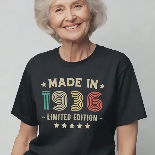 1936 90th Birthday T-Shirt | Funny 90th Gifts for Him and Her | Classic Birthday Shirt for Men and Women