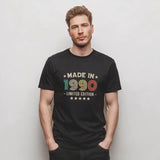 35th Birthday T-Shirt | Vintage 1990 Limited Edition | Funny 35th Gift for Men | Classic 35th Shirt for Him