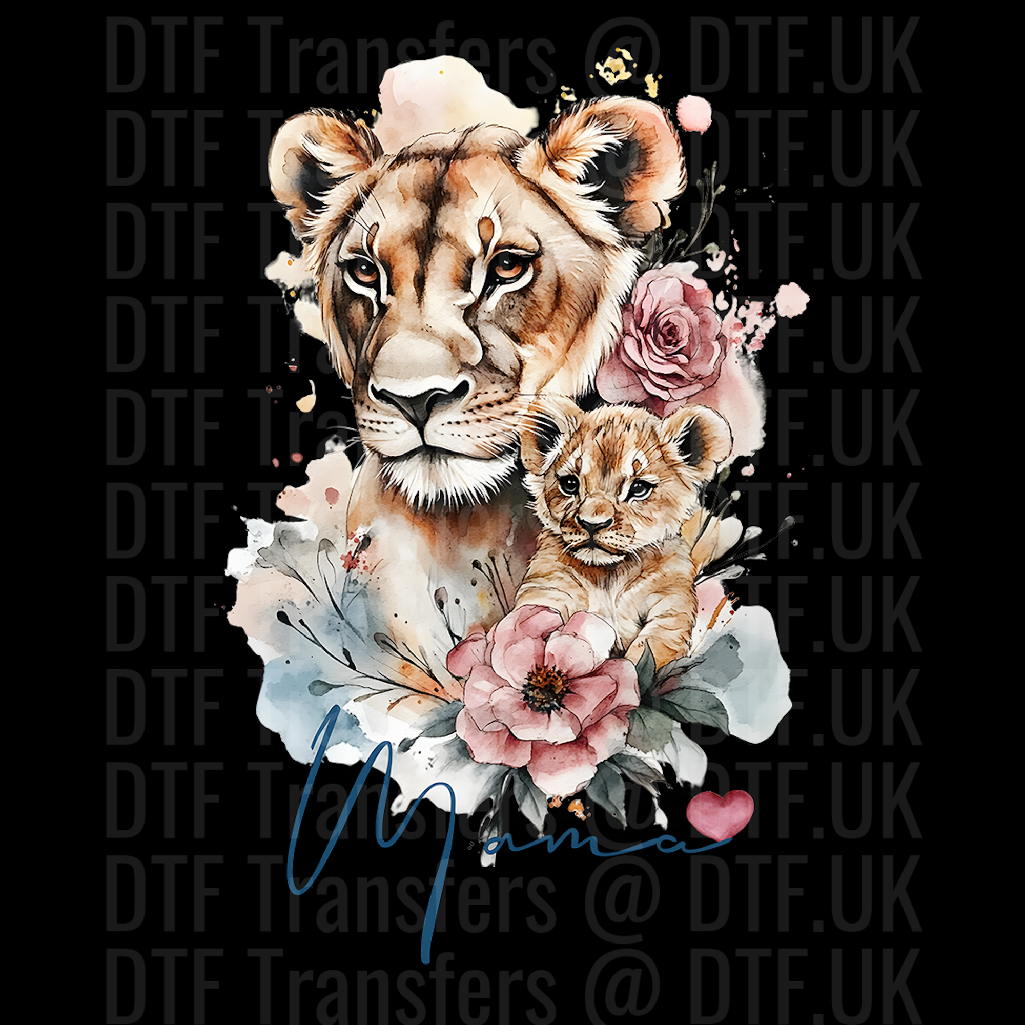 Mama lion watercolour - Mothers Day