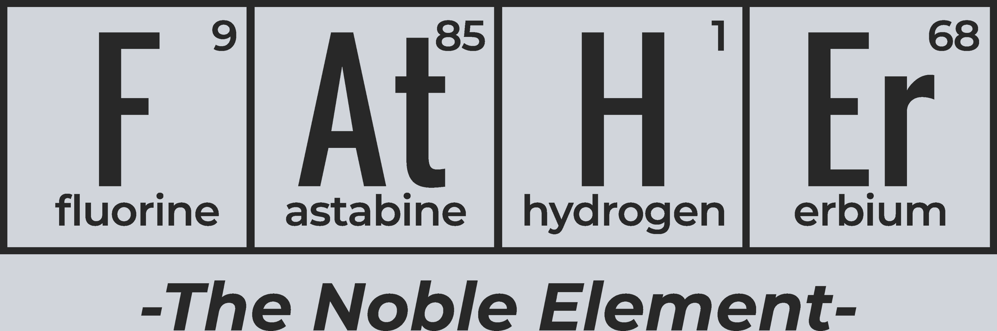 Father The Noble Element Fluorine Astabine Hydrogen Erbium